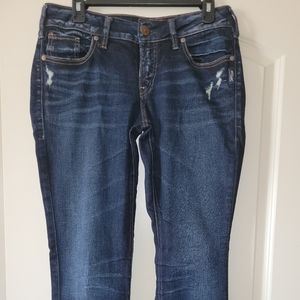 Silver Elyse slim boot distressed jean